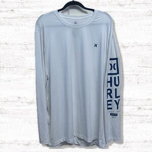 Hurley Performance Men’s White Long Sleeve T Shirt Size XXL